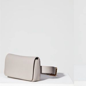 Aritzia Leather Flap Belt Bag